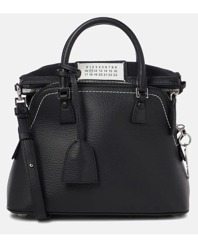 Maison Margiela Tote 5AC Mini aus Leder Schwarz