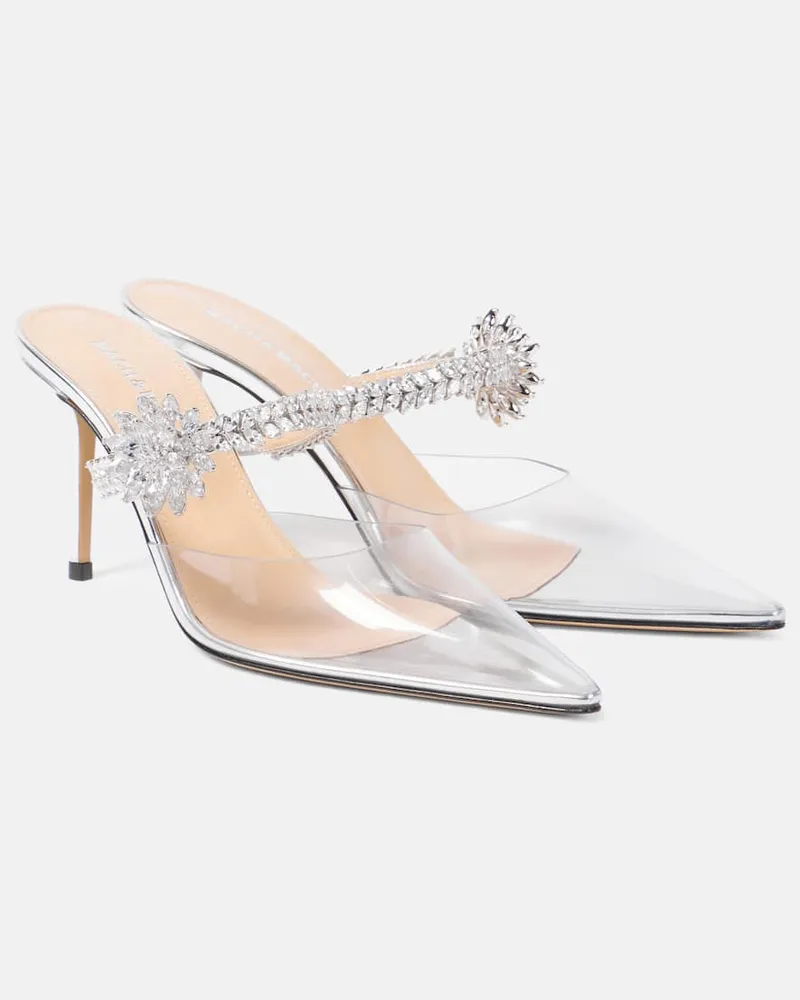 Mach & Mach Verzierte Pumps Crystal Flower Silber