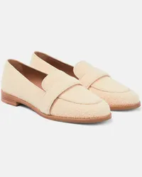 Aquazzura Loafers Martin aus Boucle Nude