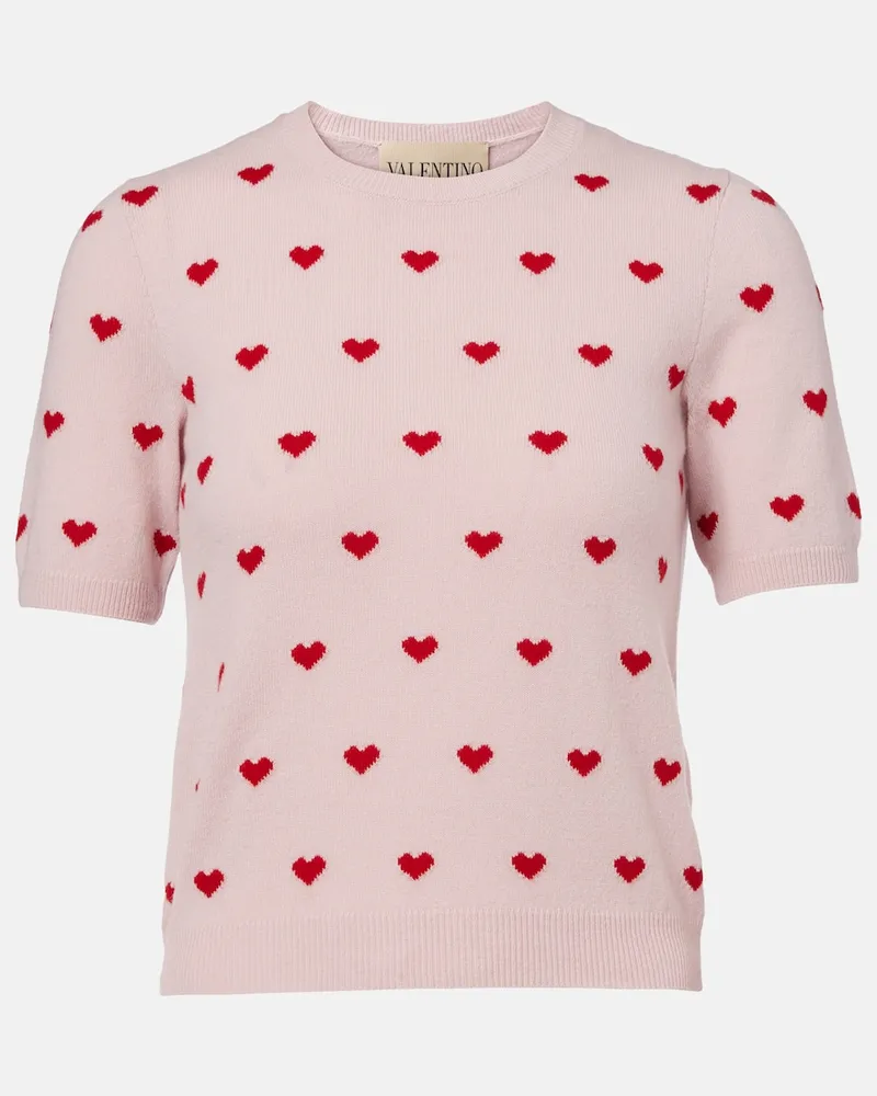 Valentino Garavani Pullover aus Schurwolle Rosa