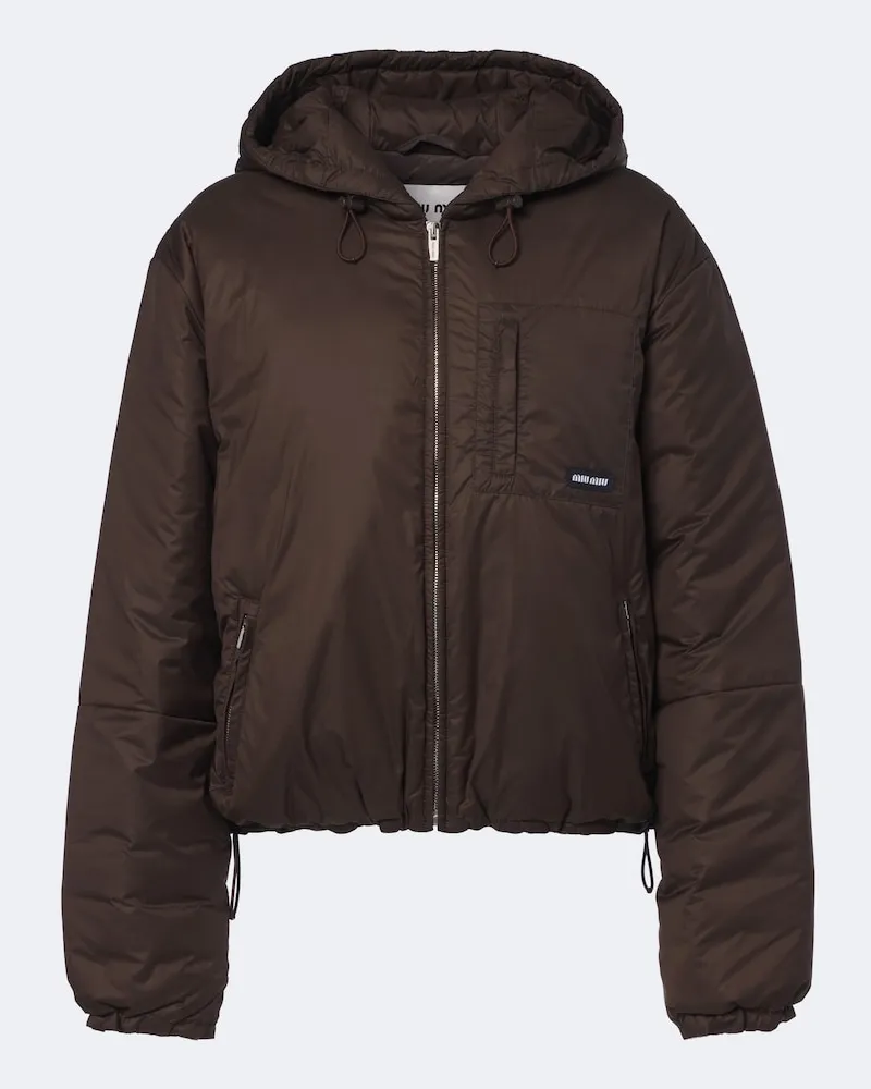 Miu Miu Wattierte Jacke Braun