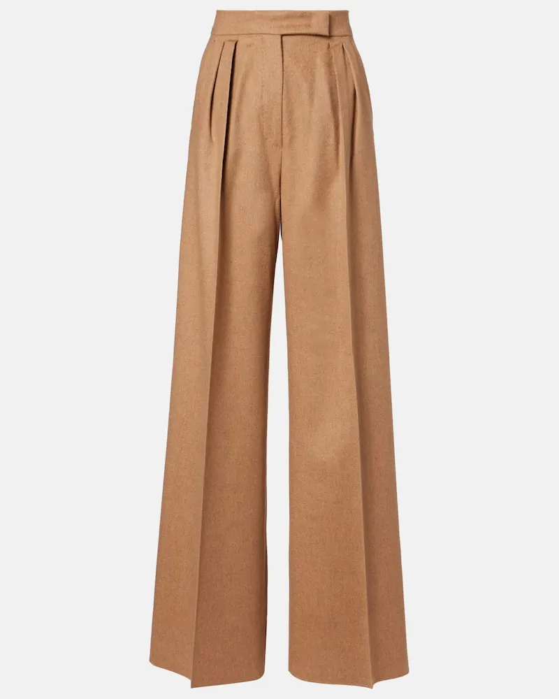 Max Mara Weite Hose Ori aus Kamelhaar Braun