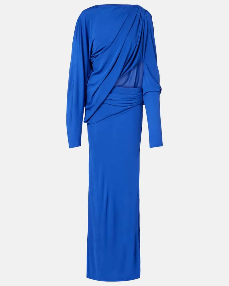 Christopher Esber Robe Encased Nature aus Jersey Blau