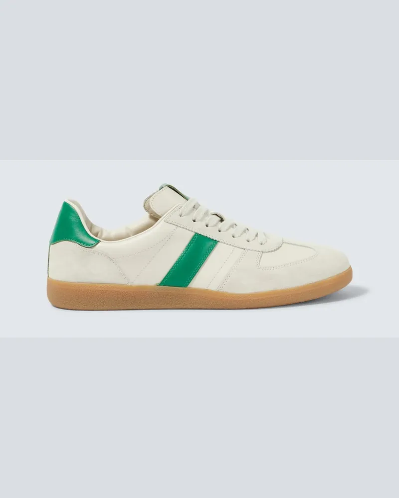 Tom Ford Sneakers aus Leder mit Veloursleder Weiß
