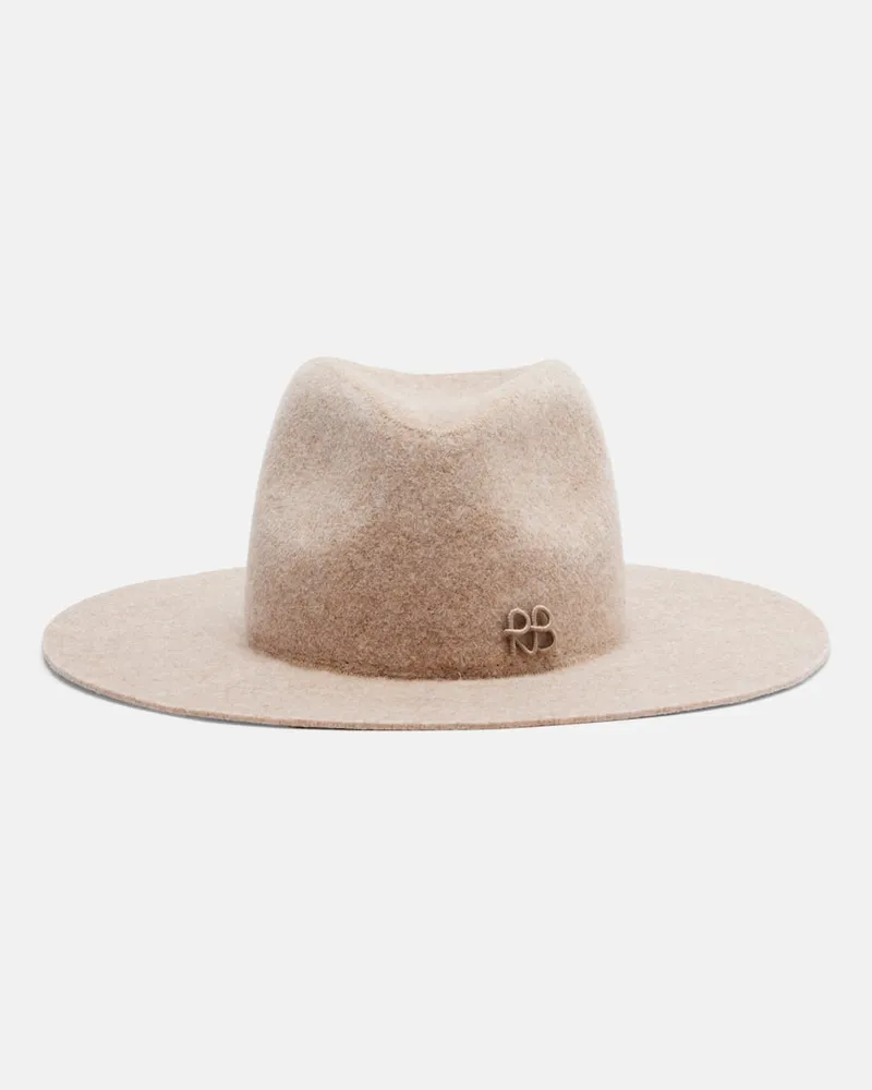 RUSLAN BAGINSKIY Gefilzter Fedora-Hut Beige