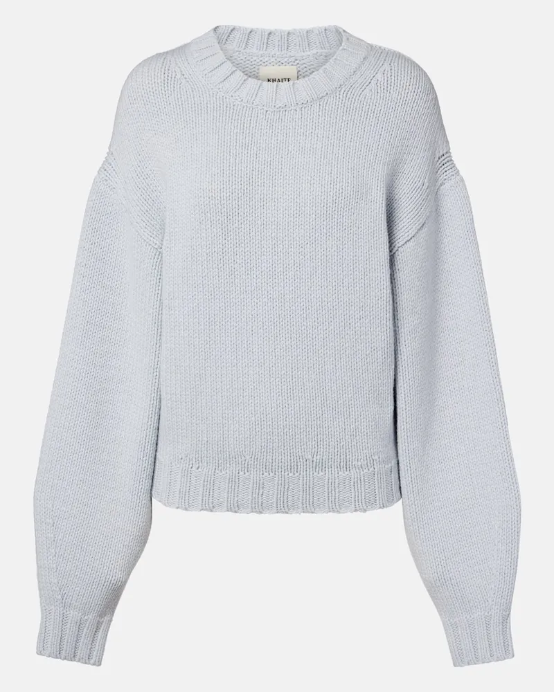 KHAITE Oversize-Pullover Gemma aus Kaschmir Blau