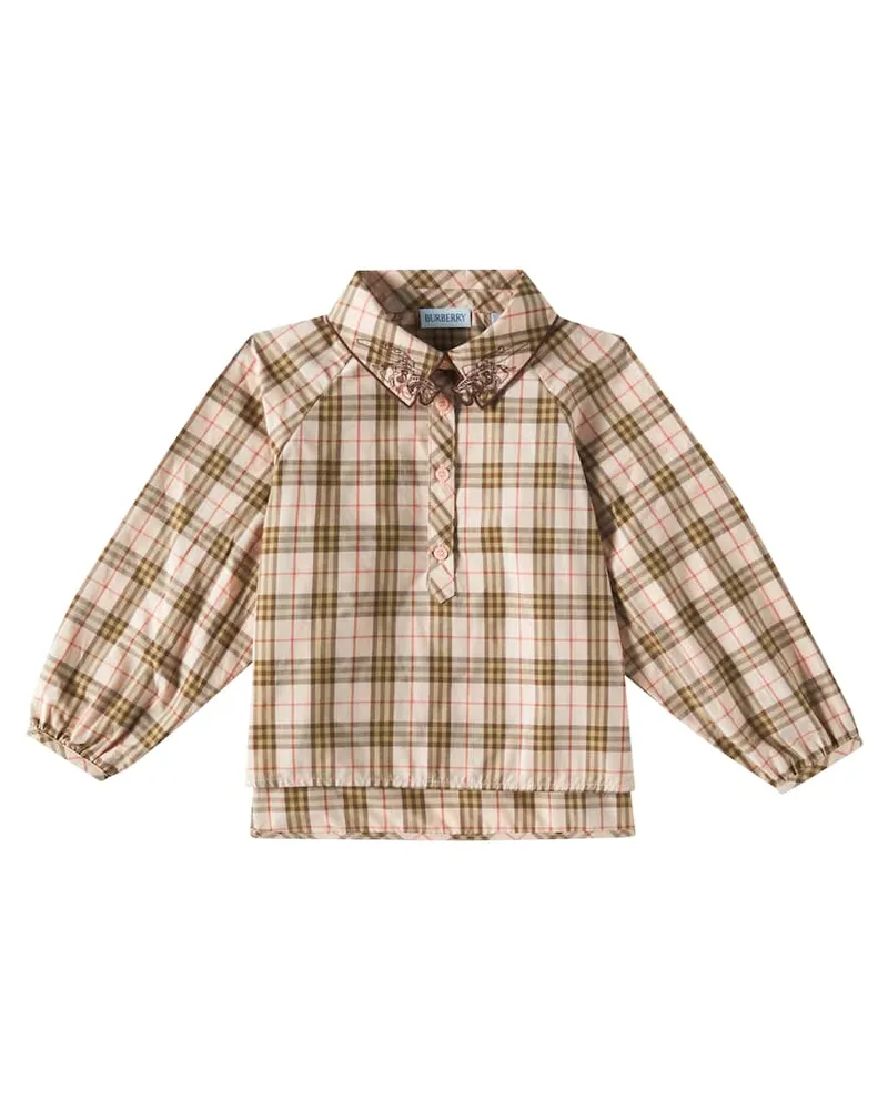 Burberry Bluse Burberry Check aus Baumwolle Neutral