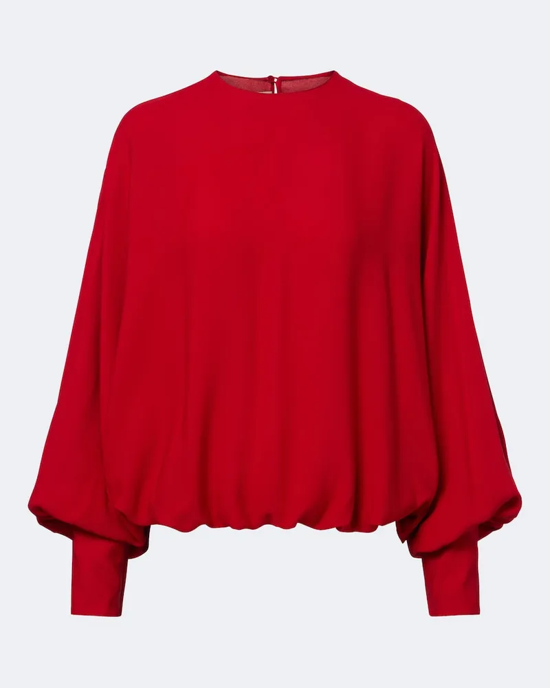 Valentino Garavani Bluse aus Seidengeorgette Rot
