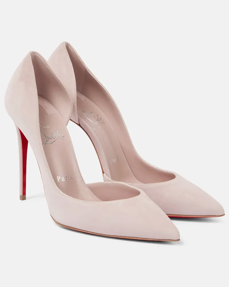 Christian Louboutin Pumps Iriza 100 aus Veloursleder Rosa