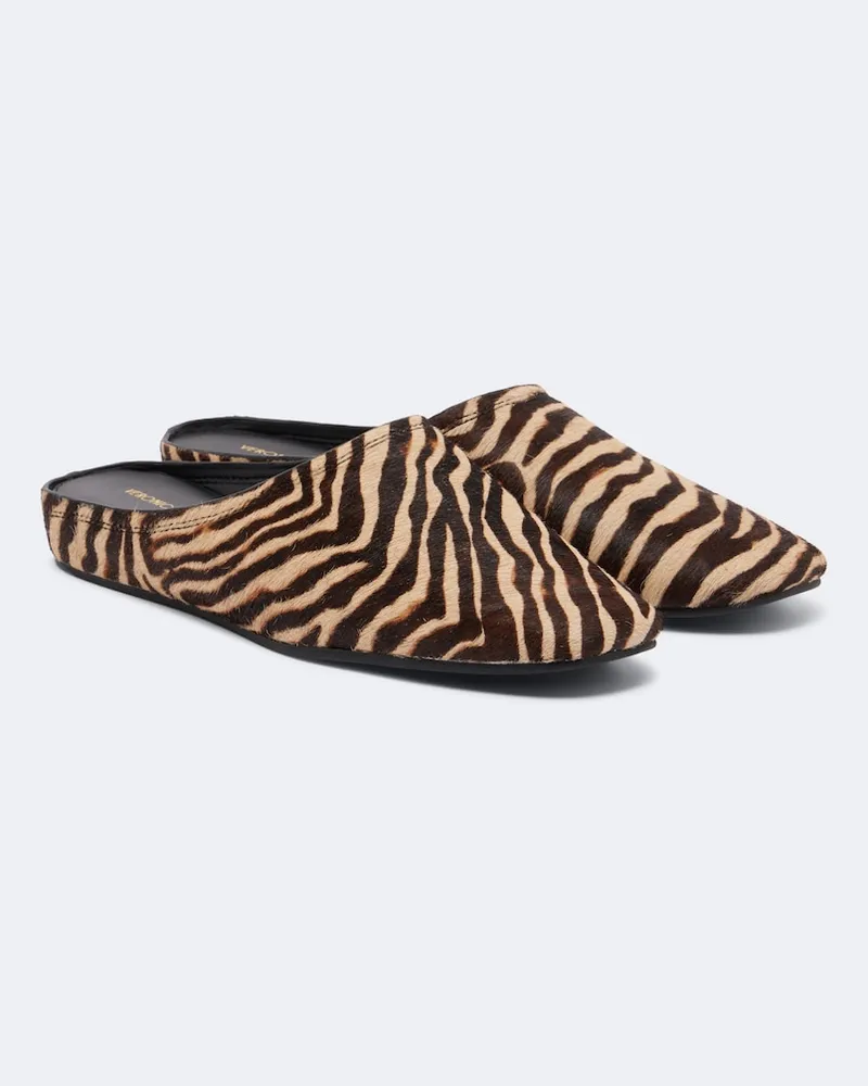 Veronica Beard Mules Narcisa aus Leder Braun
