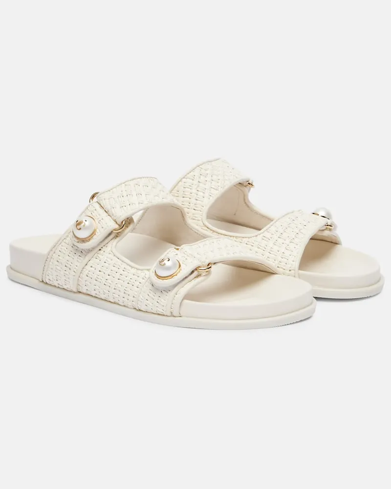 Jimmy Choo Verzierte Sandalen Fayence Weiß