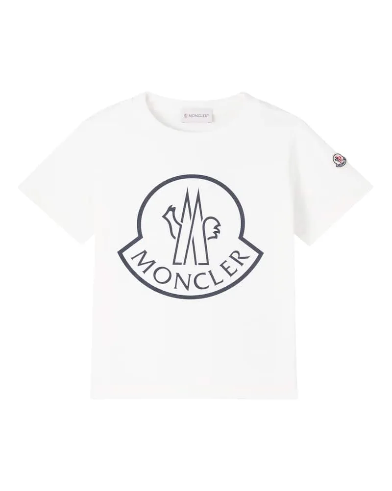 Moncler T-Shirt aus Baumwoll-Jersey Weiß