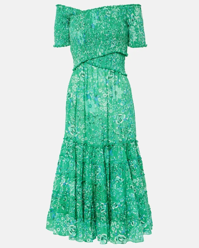 Poupette St Barth Midikleid Soledad Grün