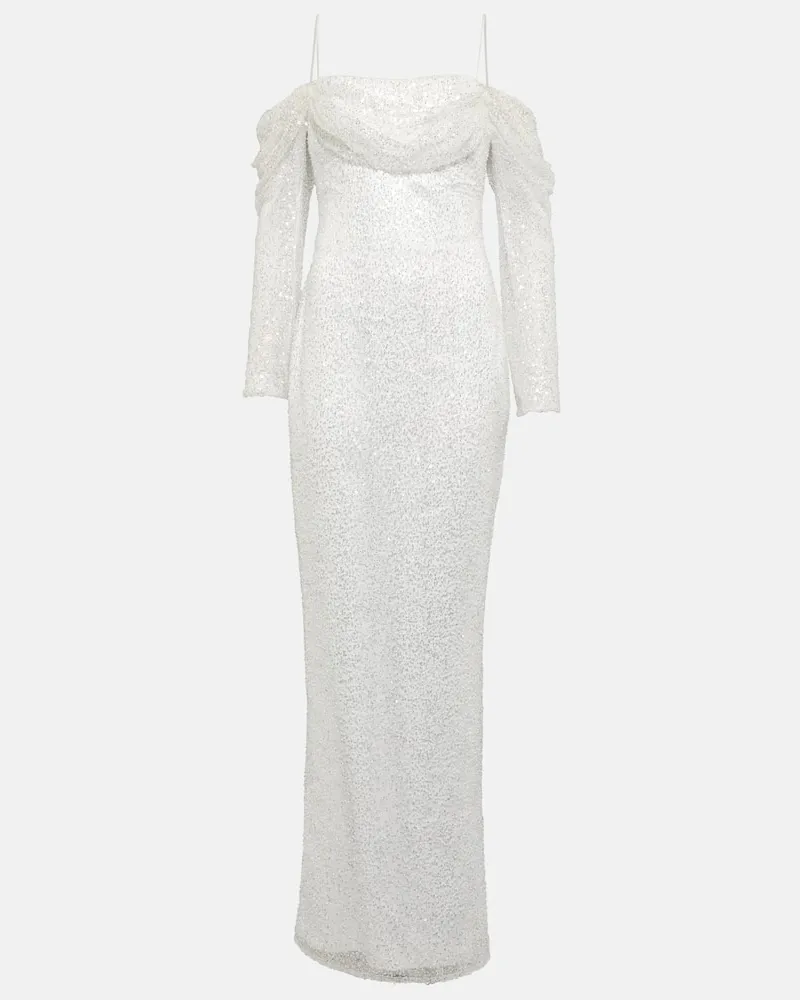 RASARIO Bridal Robe Greta aus Seide Weiß