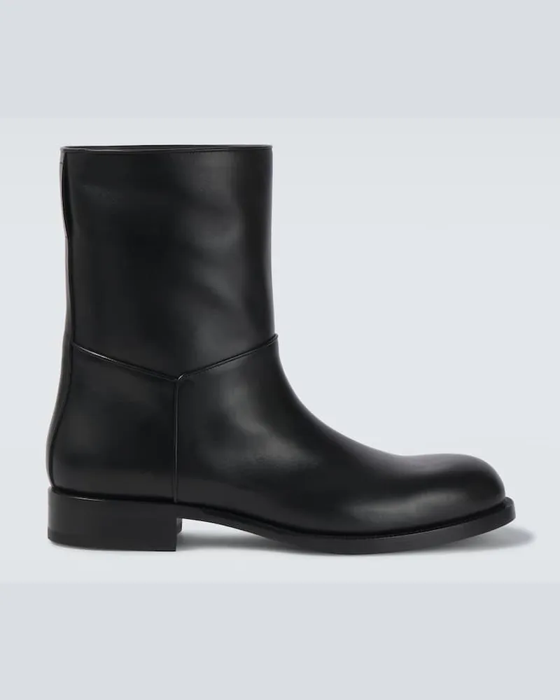 The Row Ankle Boots Nobilis aus Leder Schwarz