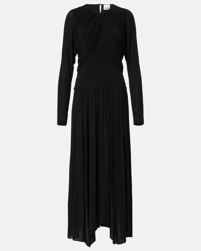 Isabel Marant Maxikleid Galina aus Jersey Schwarz