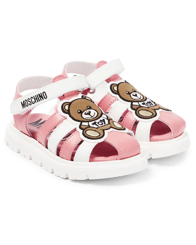Moschino Sandalen aus Leder Pink