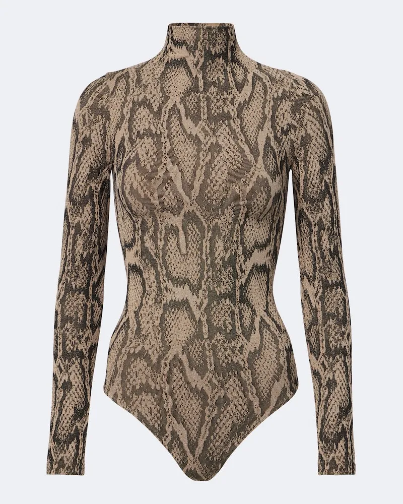 Wolford Body aus Jacquard Braun