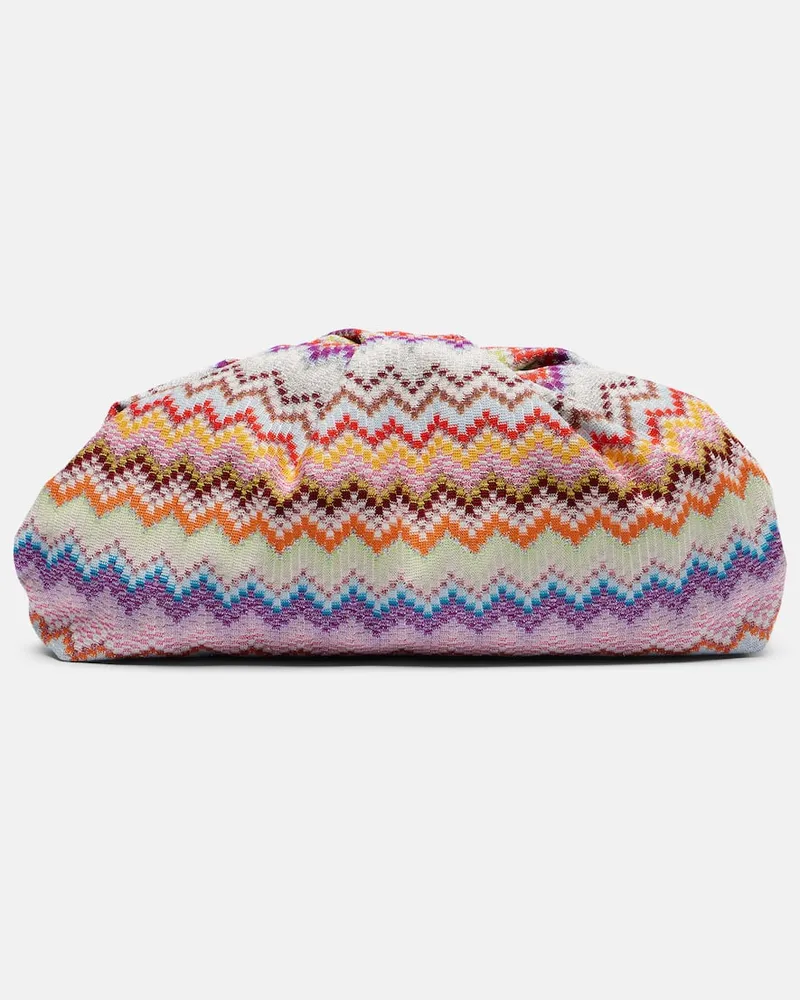 Missoni Clutch Large aus Jacquard Multicolor