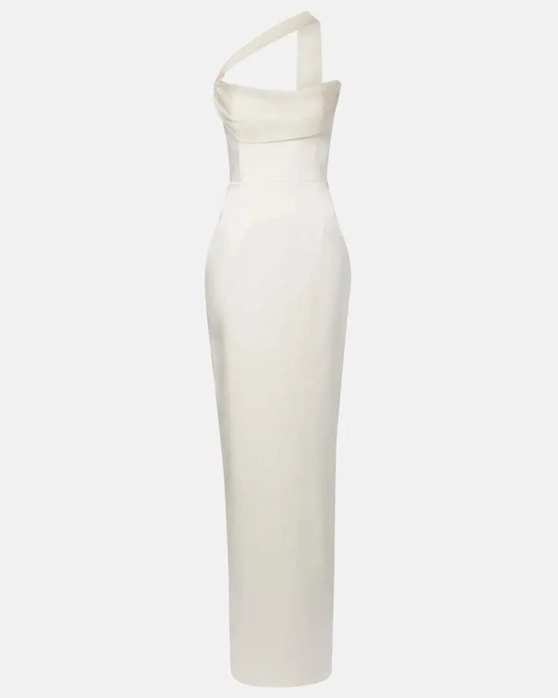 The New Arrivals Ilkyaz Ozel Robe Julietta aus Seide Weiß