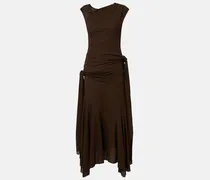 Asymmetrisches Midikleid aus Mesh