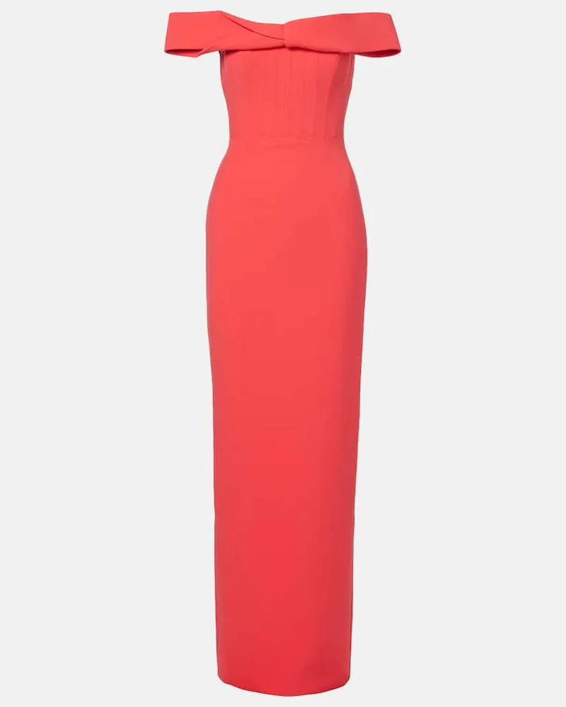 Rachel Gilbert Off-Shoulder-Robe Rydell Orange