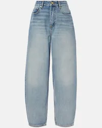 Ganni High-Rise Barrel Jeans Blau