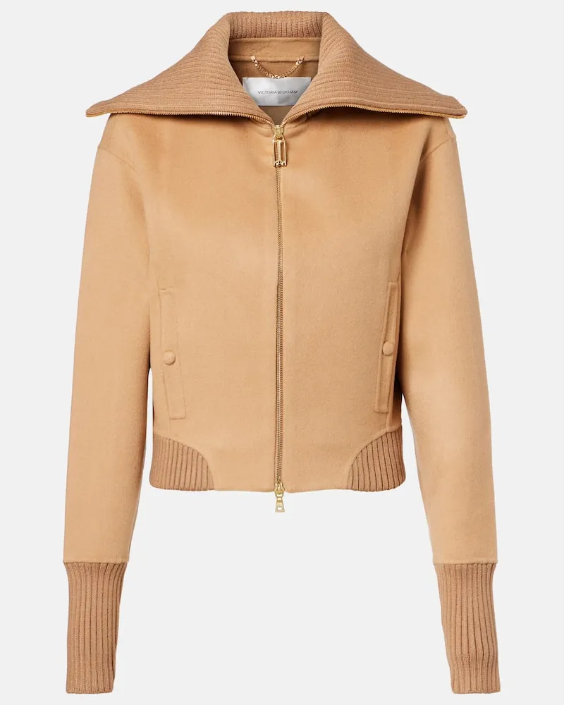 Victoria Beckham Jacke aus Wolle und Kaschmir Beige