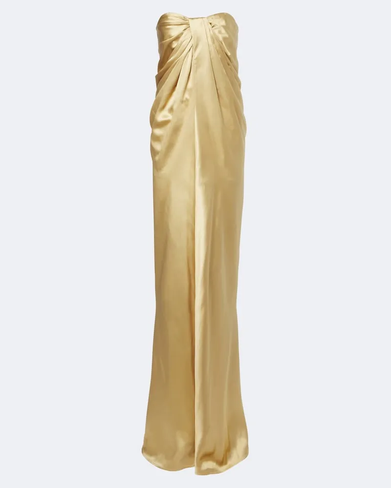 TOVE Robe Zenaida aus Satin Gold