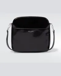 Saint Laurent Messenger Bag Paris Mini aus Leder Schwarz