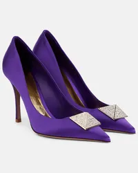 Valentino Garavani Pumps One Stud aus Satin Lila