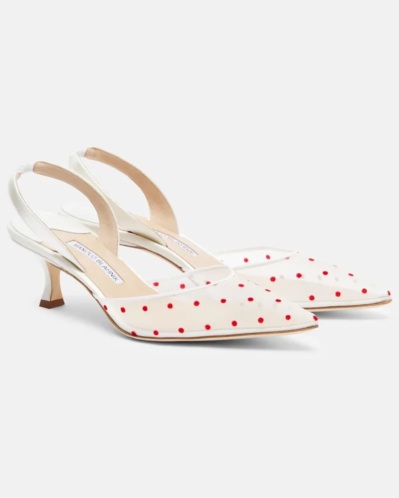 Manolo Blahnik Slingback-Pumps Carolyne 50 aus Mesh Multicolor