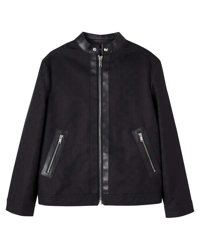 Gucci Jacke GG aus Baumwoll-Jacquard Schwarz