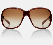 Eckige Sonnenbrille Gucci Script