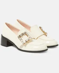 Roger Vivier Loafer-Pumps Viv' Rangers aus Lackleder Weiss