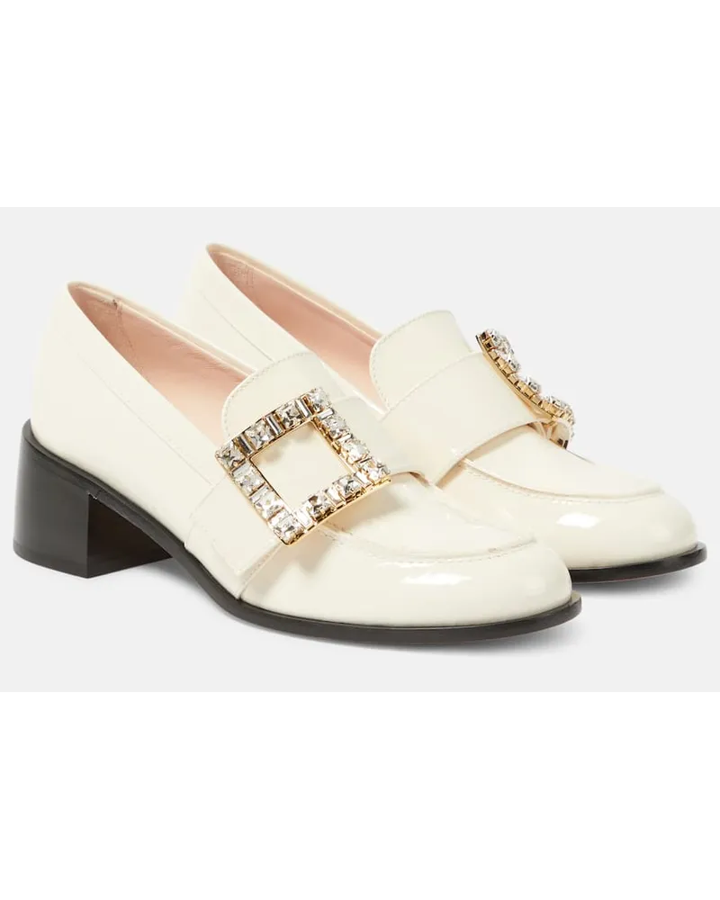 Roger Vivier Loafer-Pumps Viv' Rangers aus Lackleder Weiss