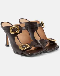 Bottega Veneta Sandalen Stretch Buckle aus Leder Braun