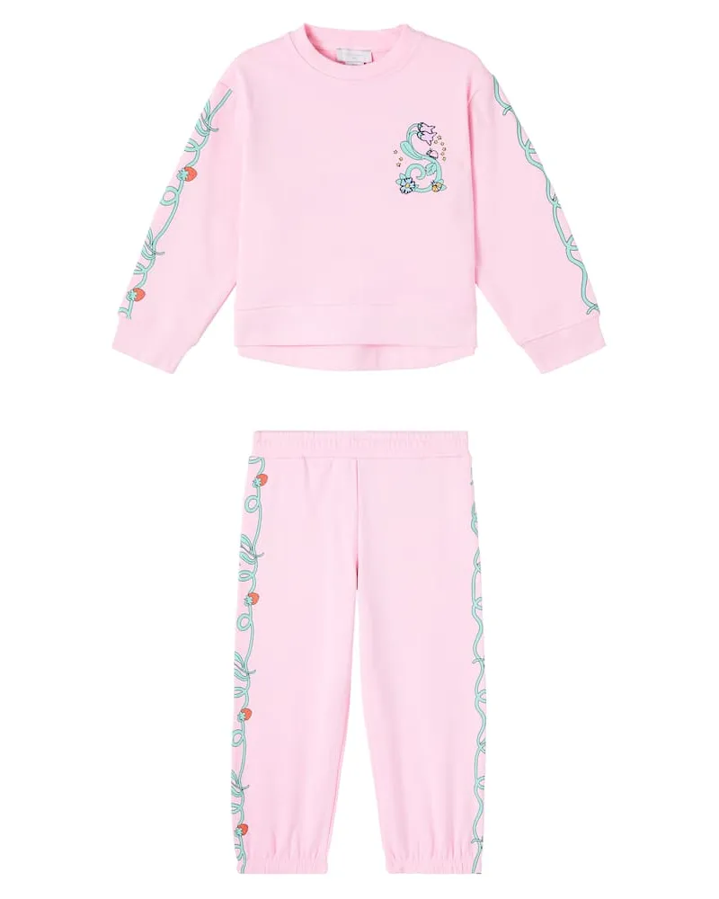 Stella McCartney Kids Set aus Sweatshirt und Jogginghose Pink