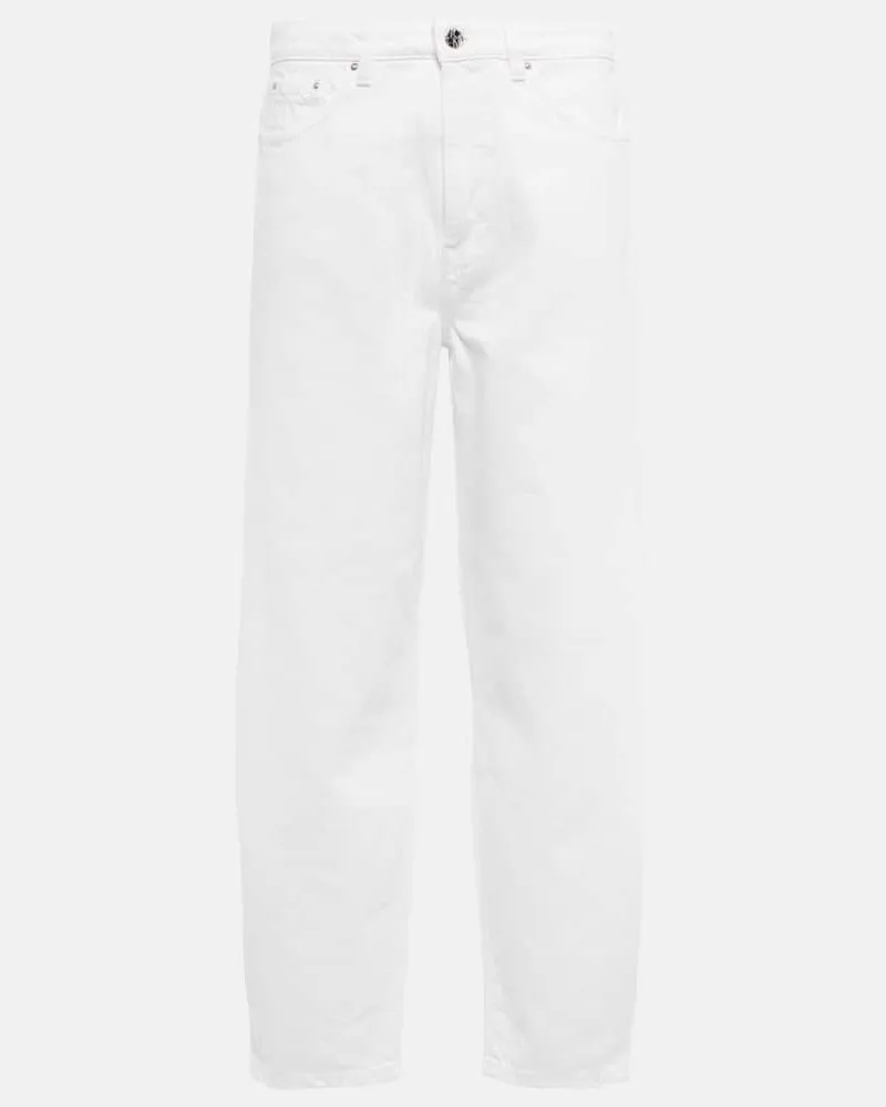 Totême High-Rise Barrel Jeans Weiß