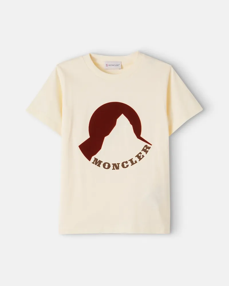 Moncler T-Shirt aus Baumwoll-Jersey Weiß