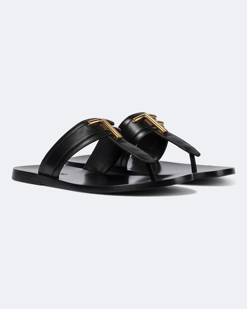 Tom Ford Sandalen aus Leder Schwarz