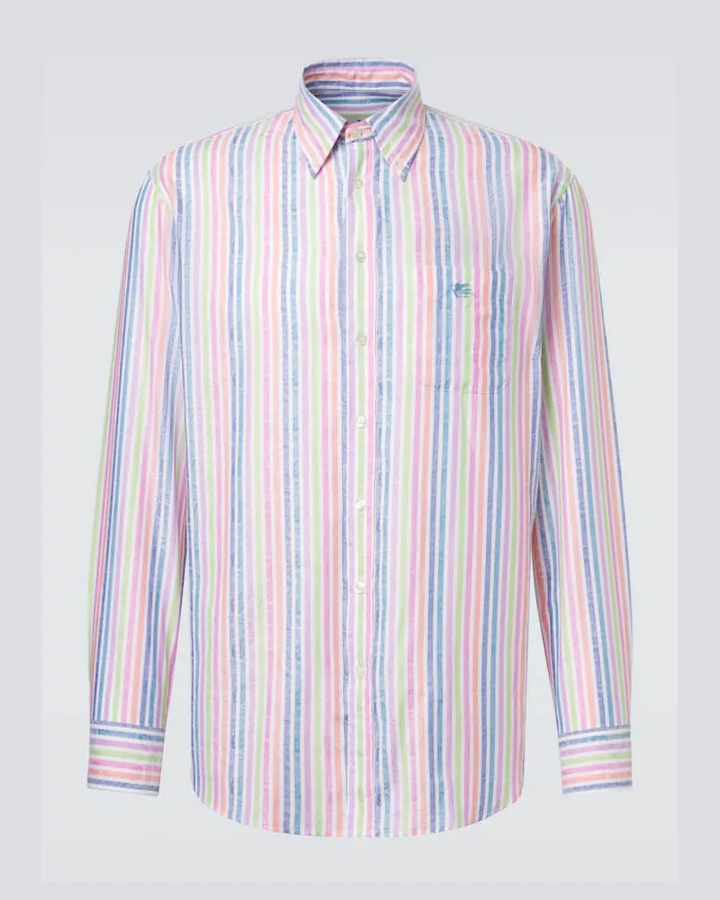 Etro Bedrucktes Hemd aus Baumwolle Multicolor