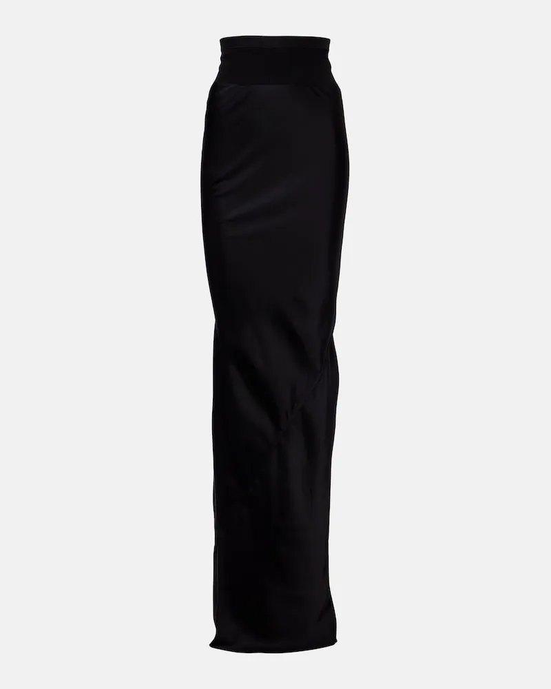 Rick Owens Maxirock Coda aus Satin Schwarz
