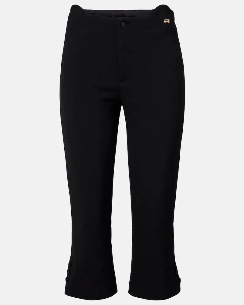 Victoria Beckham Caprihose aus Baumwolle Schwarz