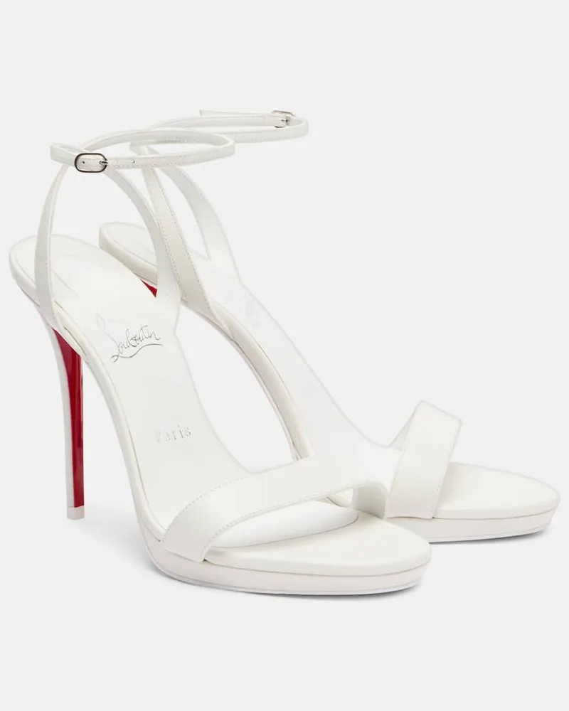 Christian Louboutin Sandalen Miss Z 120 aus Leder Weiß