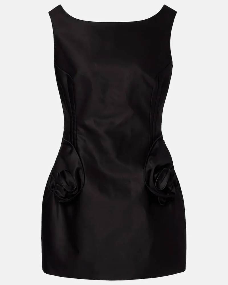 Magda Butrym Minikleid aus Baumwolle Schwarz