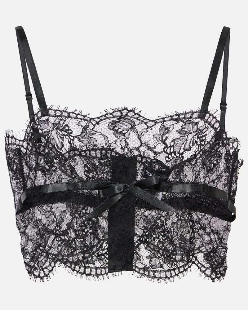 Dolce & Gabbana Bralette aus Spitze Schwarz