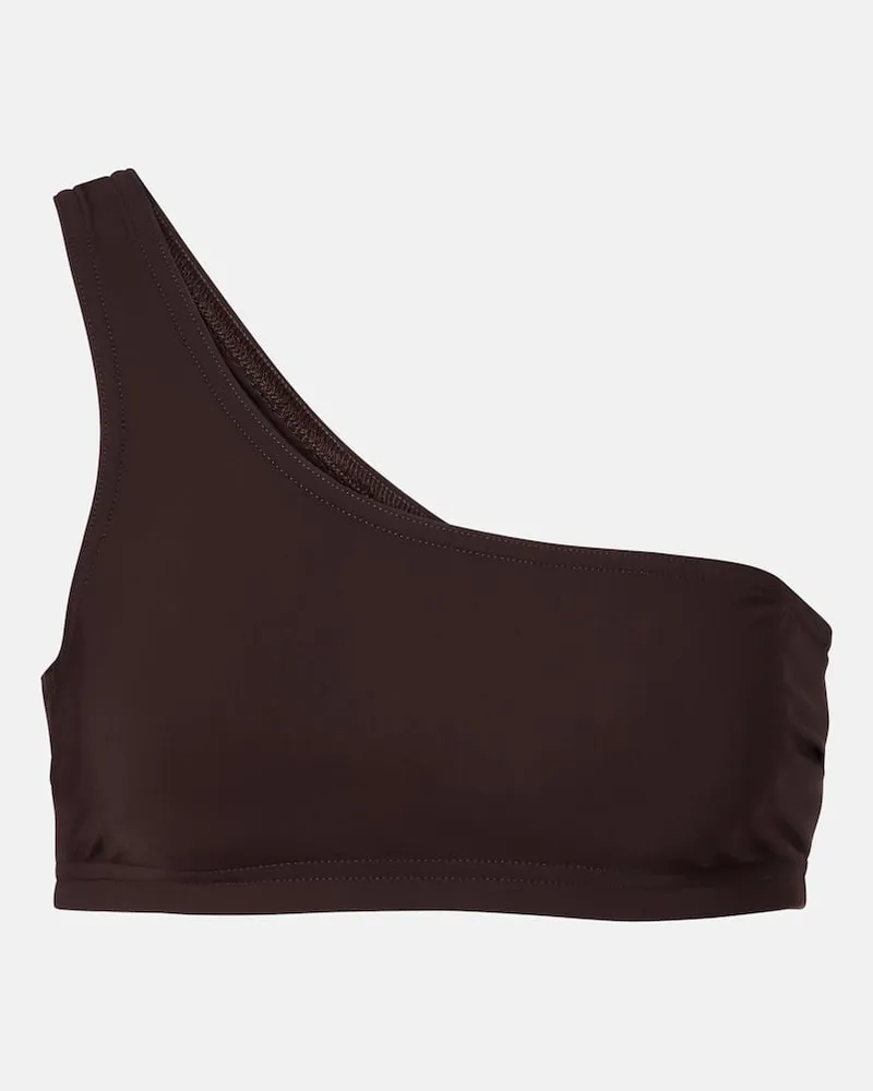 Karla Colletto One-Shoulder-Bikini-Oberteil Braun