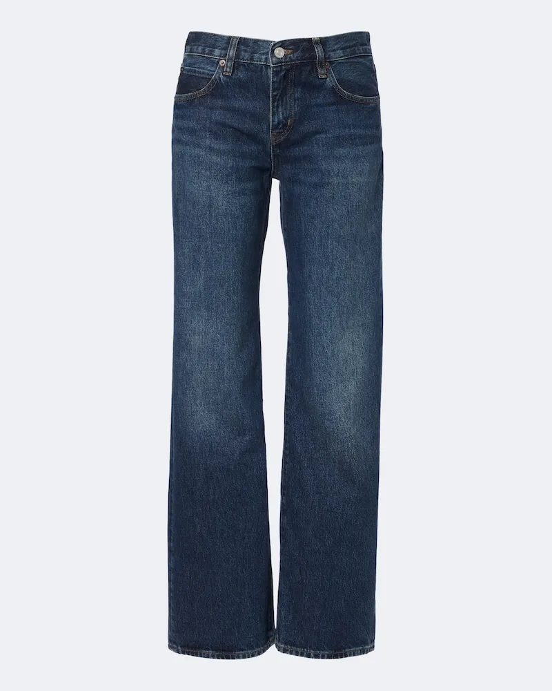 Frame Denim Wide-Leg Jeans Saturday Blau