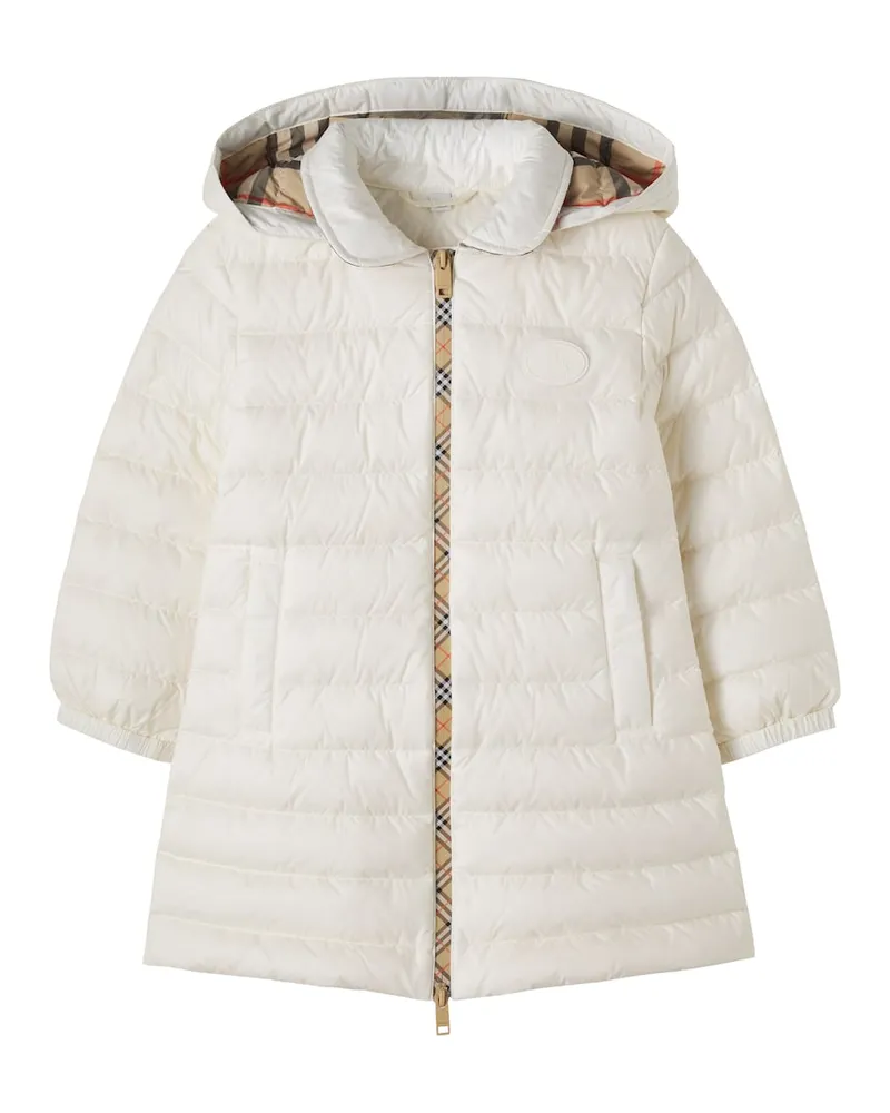 Burberry Burberry Check Daunenjacke Weiß